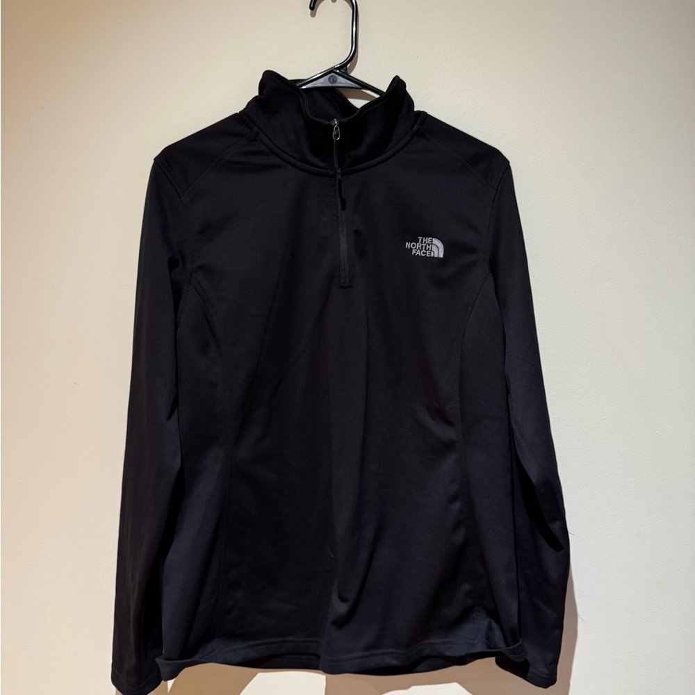 The North Face Black 1/4 Zip Up Jacket Lightweight Athletic Style